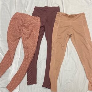 Pink and Brown Leggings for Everyday Comfort